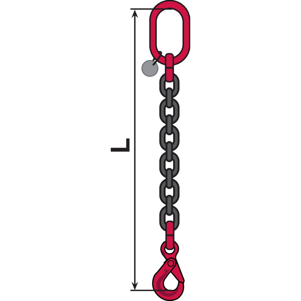 Élingue Chaîne Levage 2 Brins VEVOR - 8mm X 150cm, Charge 2993kg, Grade 80