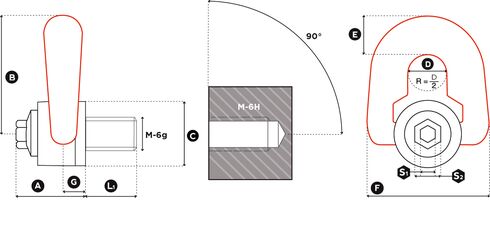 Schéma technique anneau de levage DSP
