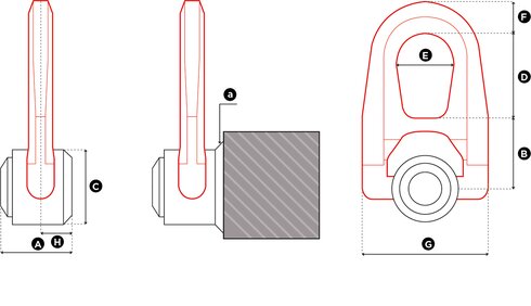 Schéma WE.DSR Anneau de levage à souder