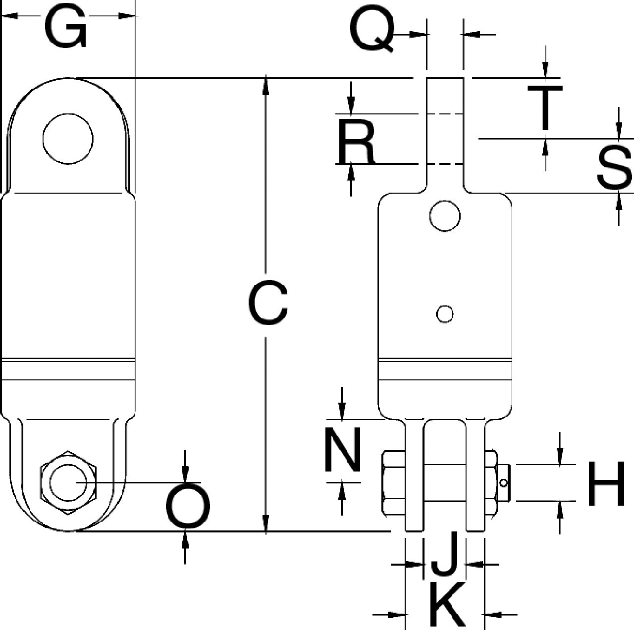 Swivel Eye / Jaw Crosby S4 For Lifting Traction Levage