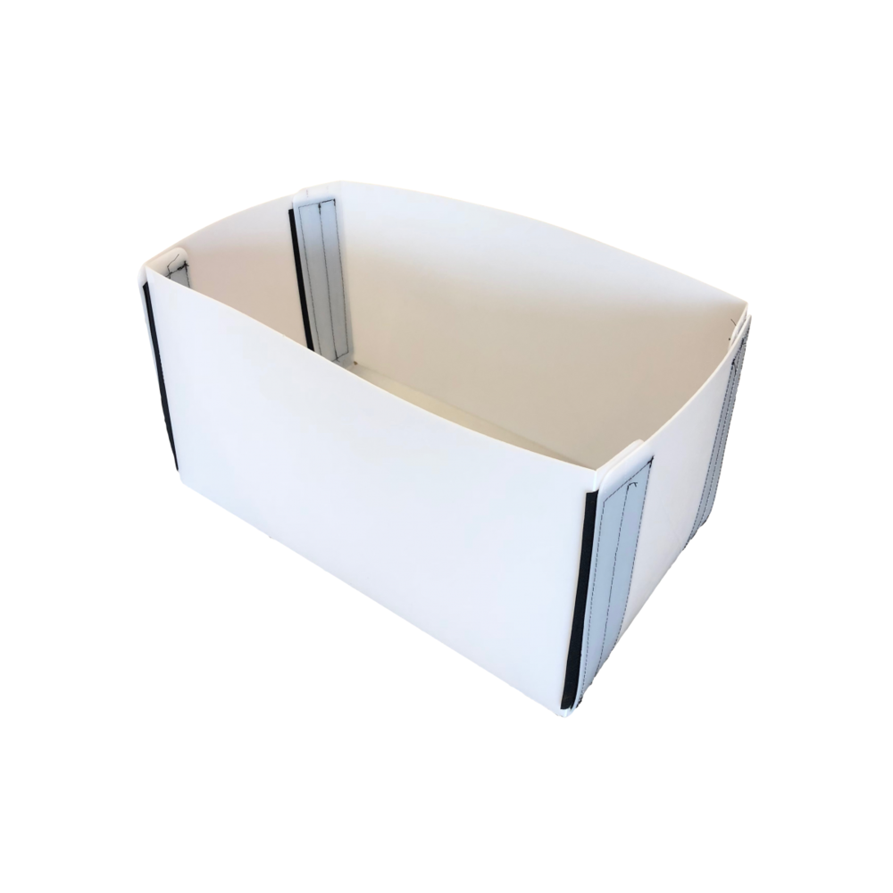 Seau en plastique vertical pliable