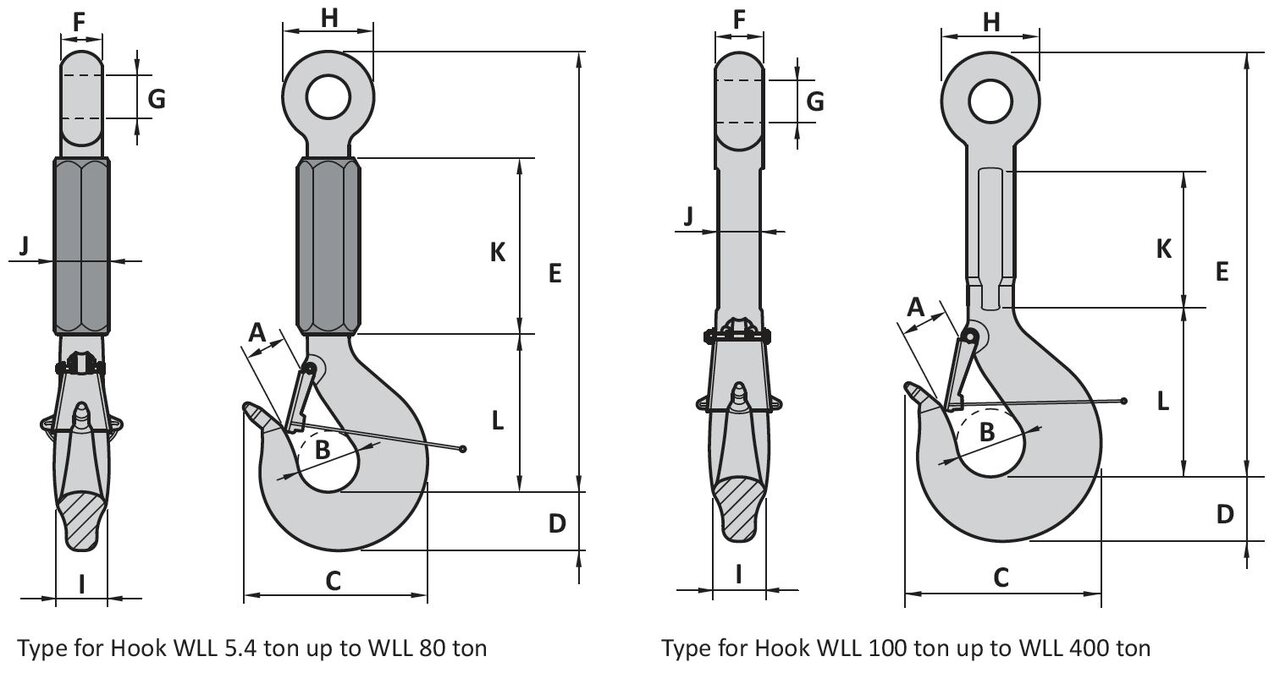 GN HK5 ROV Shank Hook Traction Levage
