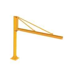 Tie rod pillar jib crane