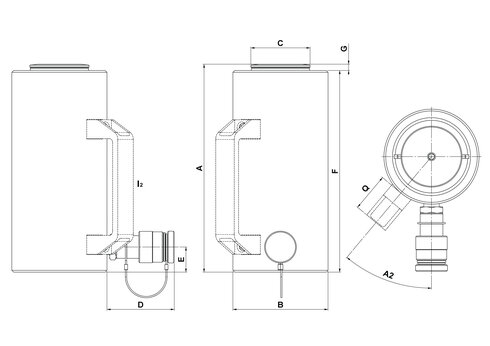 Schéma vérin hydraulique HAC S