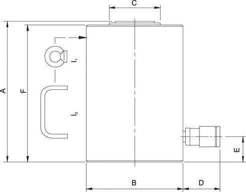 Schéma vérin hydraulique HJ G