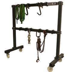 Storage rack for lifting accessories Storage rack for lifting accessories