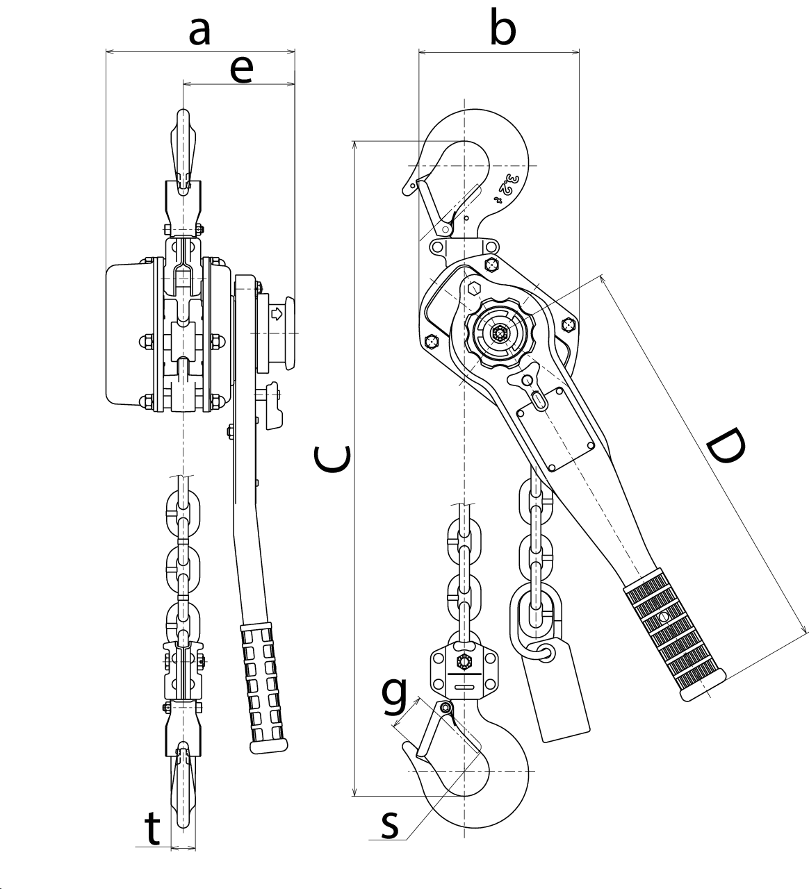 Lever Hoist KITO LB Series, quality lever hoist Traction Levage