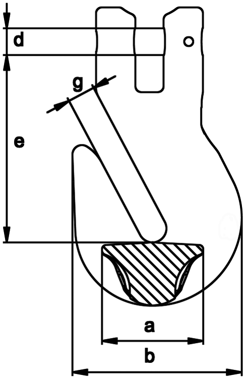 Schéma du crochet raccourcisseur à chape PK grade 80