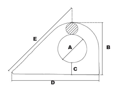Anneau de levage à souder schéma