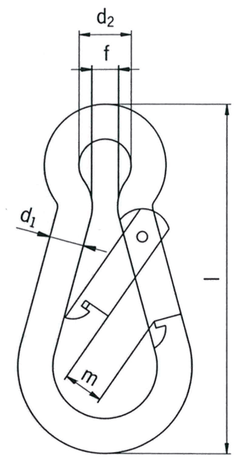 Mousqueton acier inoxydable