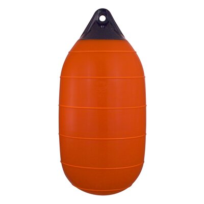 Cylindrical bullet-shaped POLYFORM HL-buoys. Specially designed to reduce drag.