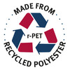 Logo r-PET (fabriqué à partir de polyester recyclé)