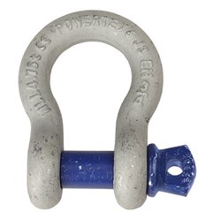 Bow shackle with screw pin POWERTEX PBSP seen from the front Bow Shackle POWERTEX PBSP – Screw Pin front