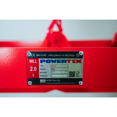 Marquage du palonnier de levage pour Big Bag POWERTEX LBB