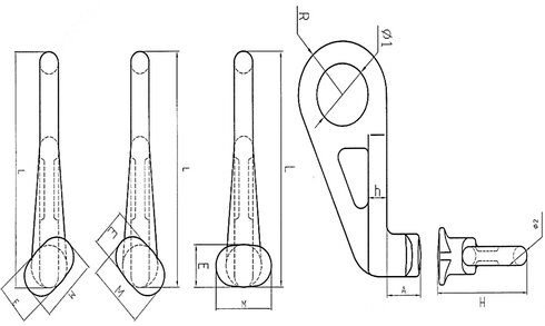 Schéma du crochet pour conteneur CH POWERTEX