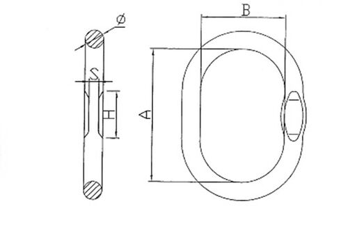 Schéma de l'anneau ovale M POWERTEX