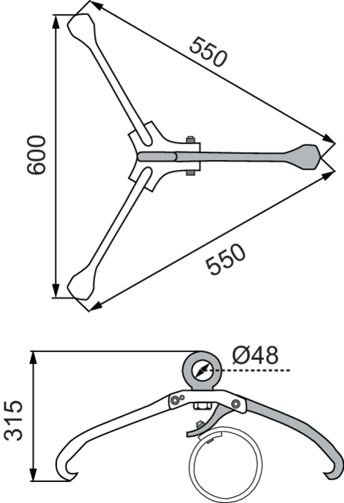Drum grab DG10 drawing