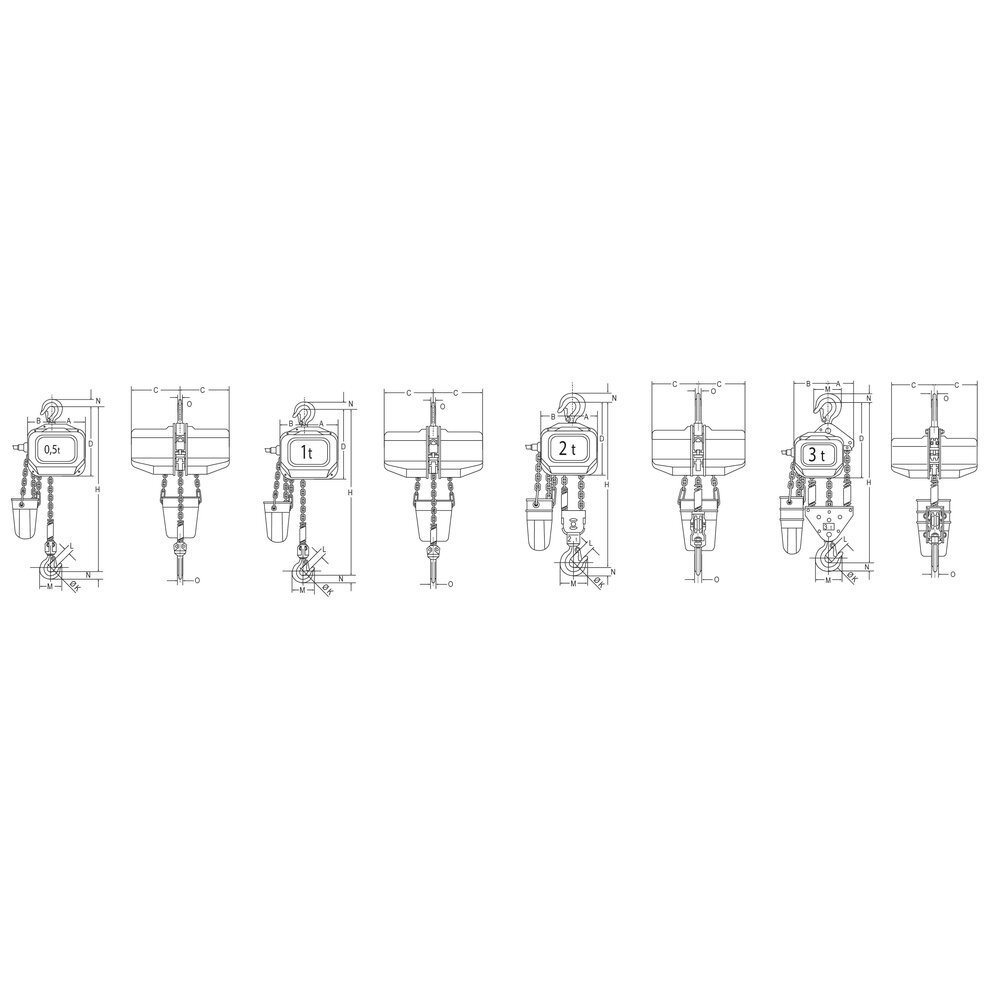 Electric Chain Hoist Elephant FAH 400 V 1 speed