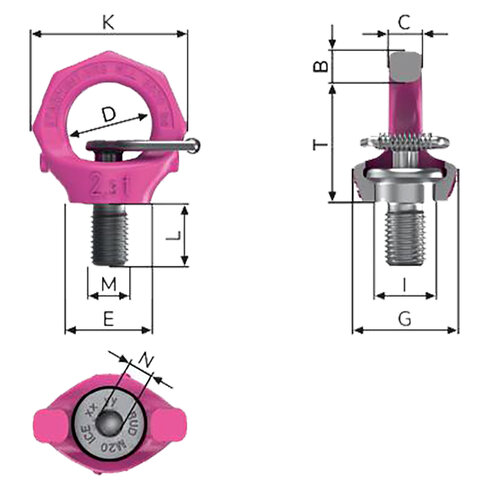 Dessin technique anneau de levage VRS-F STARPOINT