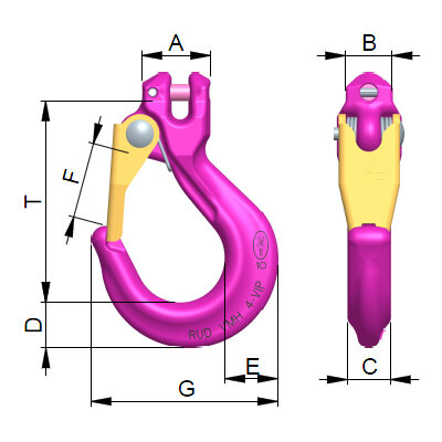 Dessin technique du crochet RUD VIP-Cobra
