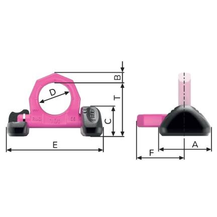 Dessin technique anneau de levage à souder RUD VRBS-FIX