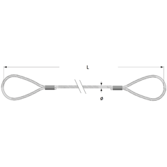 Élingue câble à boucle simple manchonnée