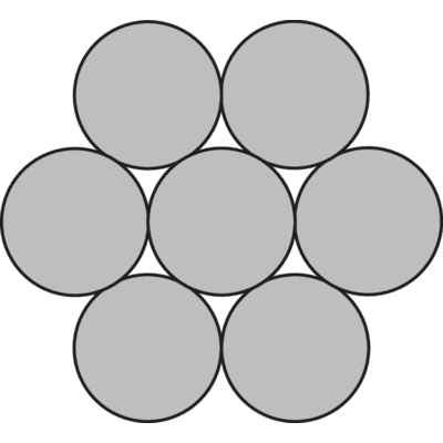 Steel wire rope 1x7 core