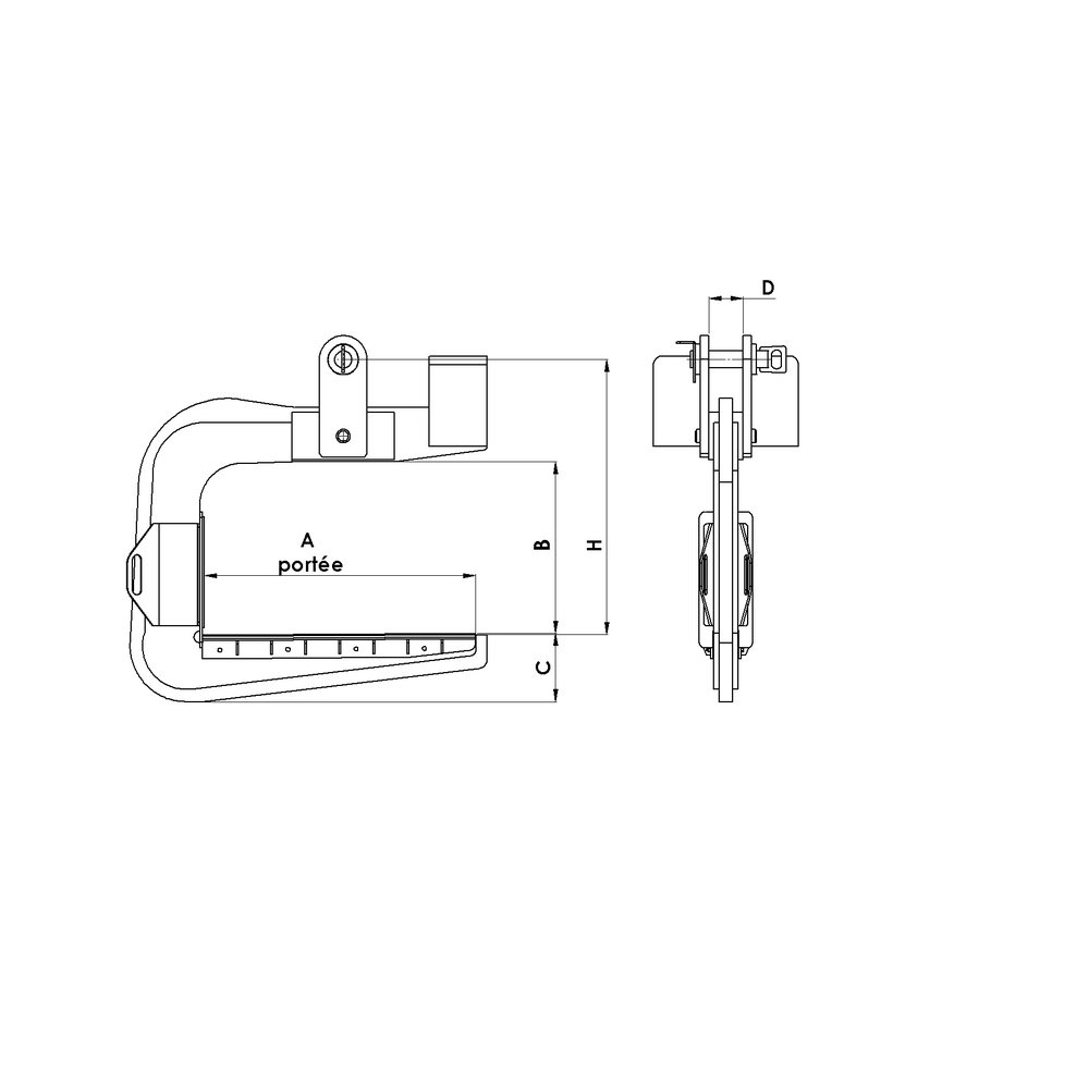 Dessin technique du cé de levage type 2
