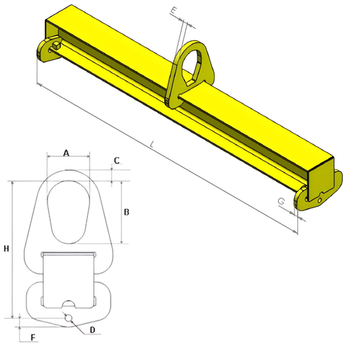 Lifting Beam PF drawing