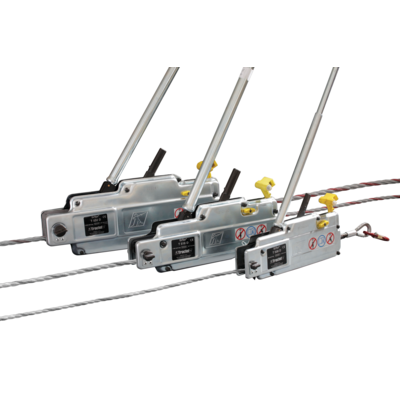 Portable hoist to lift/pull loads, for utilization in numerous configurations with long cables.