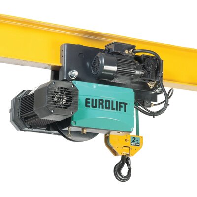 Palan électrique à sangle BH équipé d'un chariot monorail