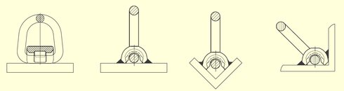 Anneau de levage à souder angle