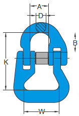 Yoke web sling connector X-016 measurements Yoke web sling connector X-016 measurements