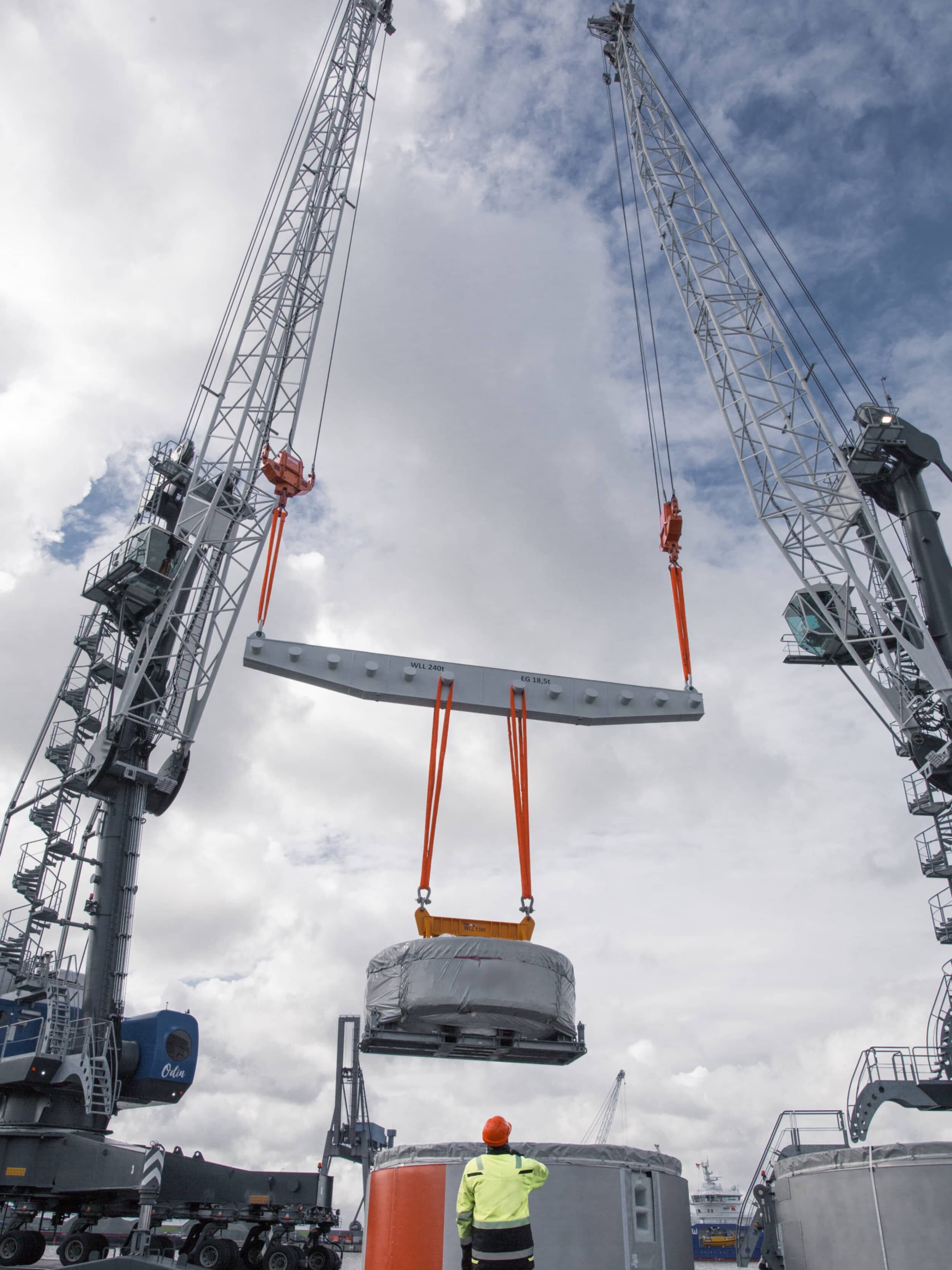 Levage de charges par des grues