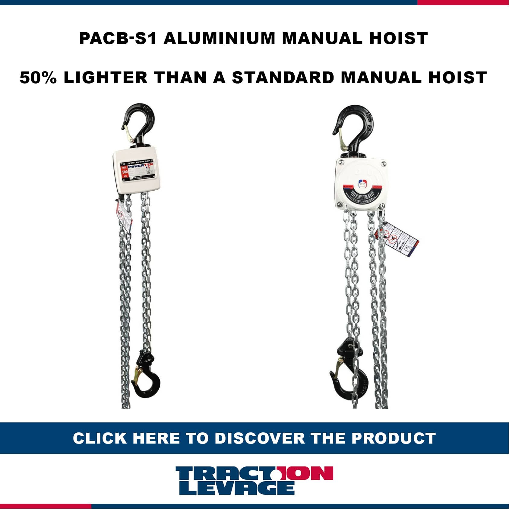 PACB-S1 aluminium manual hoist