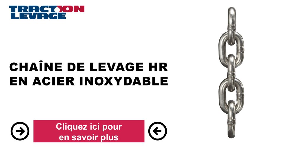 Chaîne de levage HR en acier inoxydable