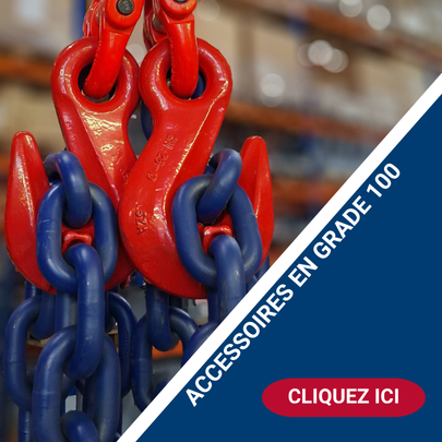 Accessoires en grade 100 pour chaînes | © Traction Levage