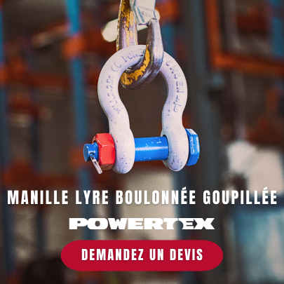 Manille lyre boulonnée goupillée Powertex | © Traction Levage