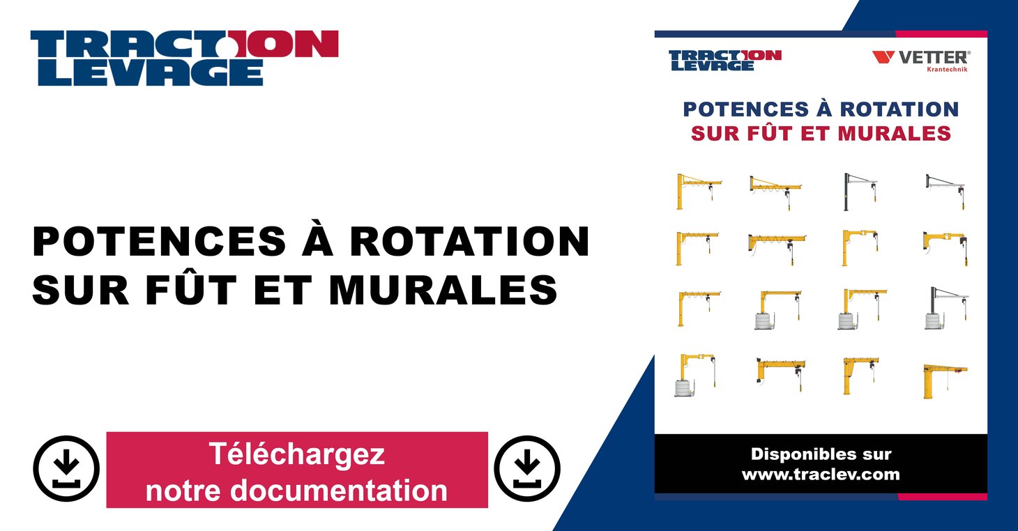 Potences à rotation sur fût et murales Potences à rotation sur fût et murales
